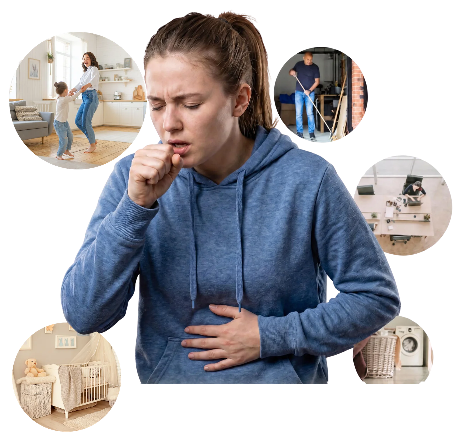 Person with respiratory symptoms from mold at home
