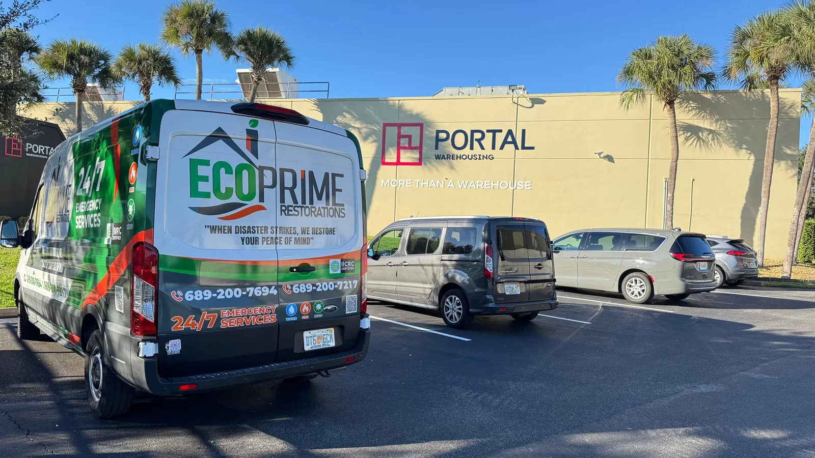Eco Prime Restoration technician measuring moisture